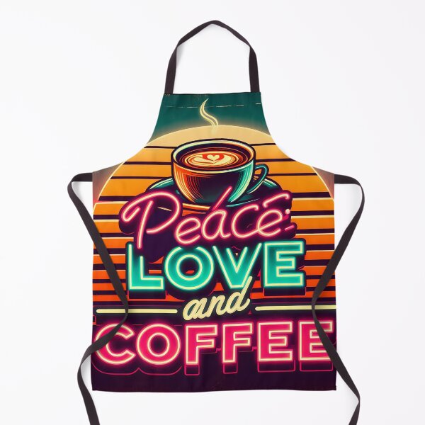 Item preview, Peace love and coffee, typography, retro designed and sold by maxmaj.