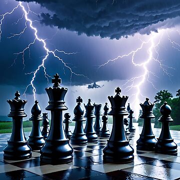 Artwork thumbnail, Thunderstorm Chess Art by Planetporridge