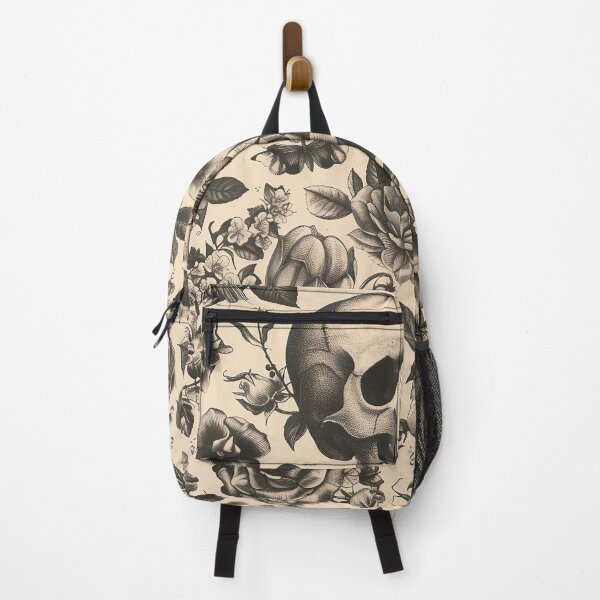 Item preview, Tiled Skull and Flower Tattoo Pattern designed and sold by dcrc.