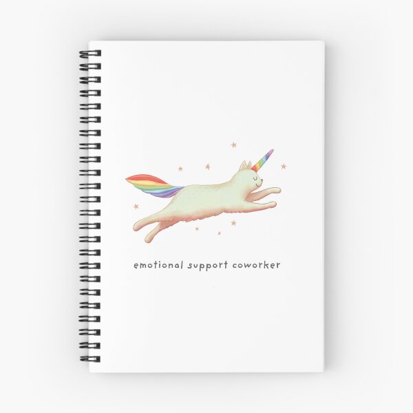 Item preview, Emotional Support Coworker with Unicorn Cat Gift for co-workers designed and sold by GosiaArtGarden.