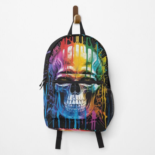 Item preview, Vibrant Conceptual Art: Rainbow-Colored Skull Dripping Paint designed and sold by Rmoneystore123.