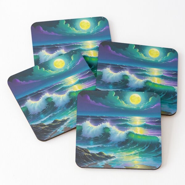 Item preview, Beautiful Moonlit Wave designed and sold by Ethereal-Canvas.