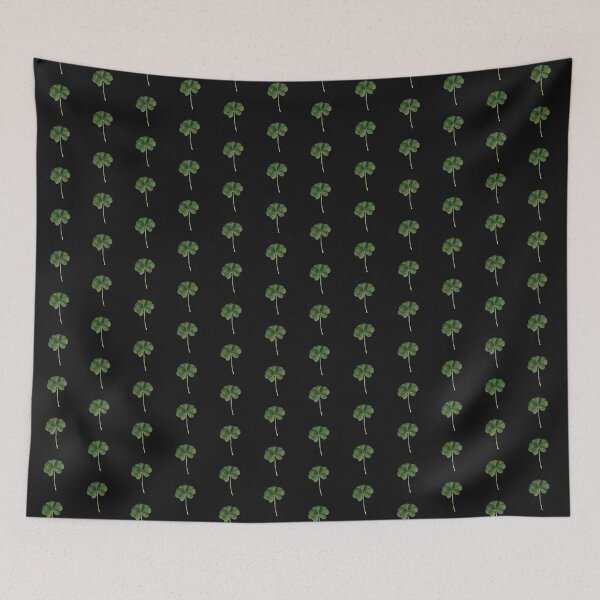 Item preview, Black Real Five Leaf Clover Print Found in the Wild St. Patrick's Day designed and sold by kattakitty.