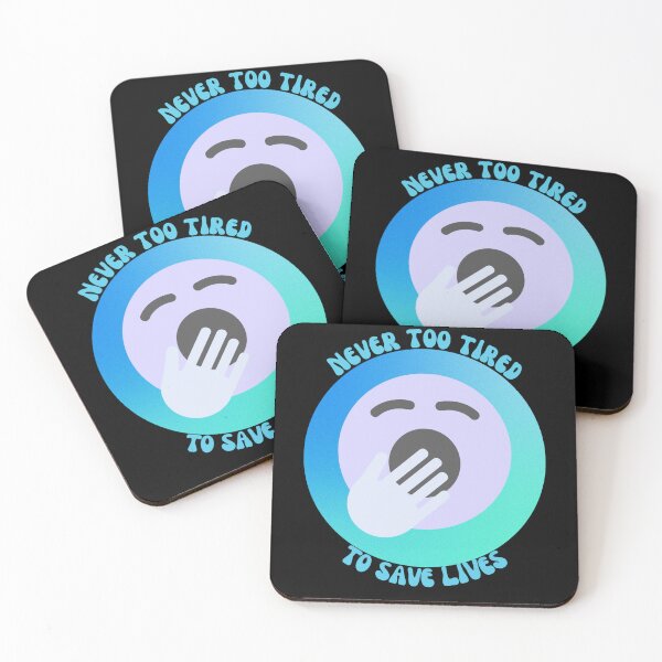 Item preview, Never Too Tired To Save Lives - Black Background Design designed and sold by TGAL2.