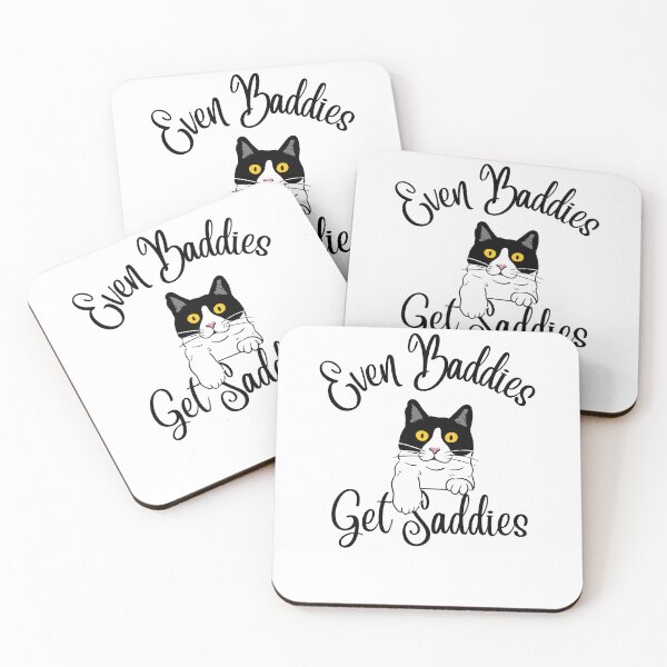 Item preview, Even Baddies Get Saddies Funny Cat Meme Cat Lover Cat Meme  designed and sold by Hamzakhotbi.