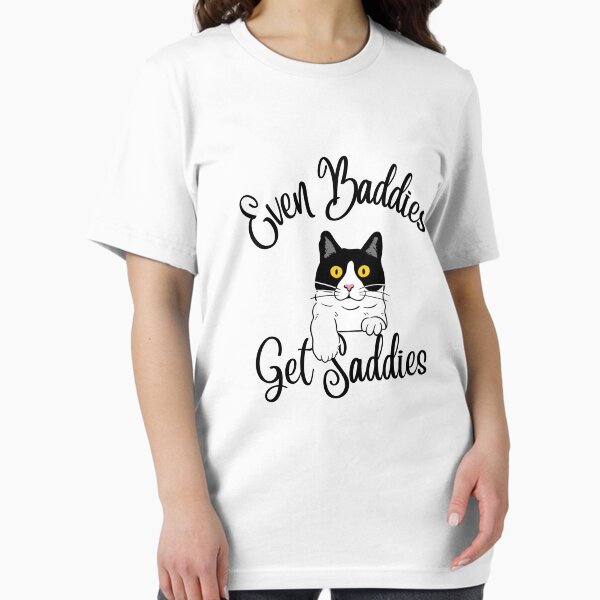 Even Baddies Get Saddies Funny Cat Meme Pour Hommes Et Femmes Débardeur