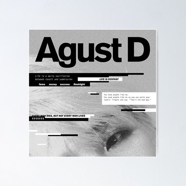 Agust D 'D-2' Album Art Tracklist Poster – The Indie Planet