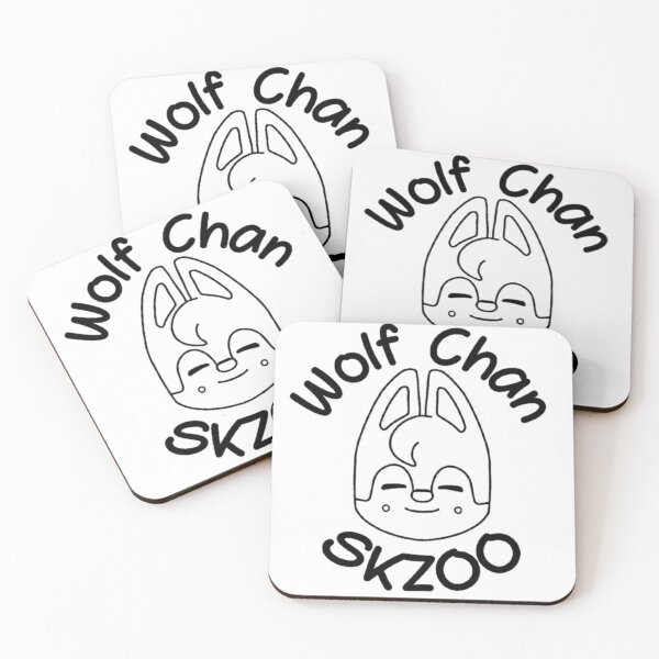 Item preview, Stray Kids - Skzoo Wolf Chan Head w/ Name [BLACK OUTLINE] designed and sold by itsaiaaa.