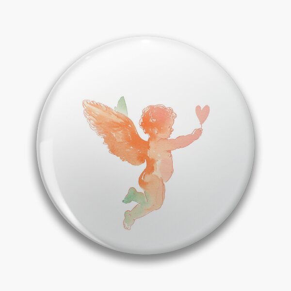 Item preview, Essential watercolor cartoon of flying CUPID designed and sold by PrintsByVickson.