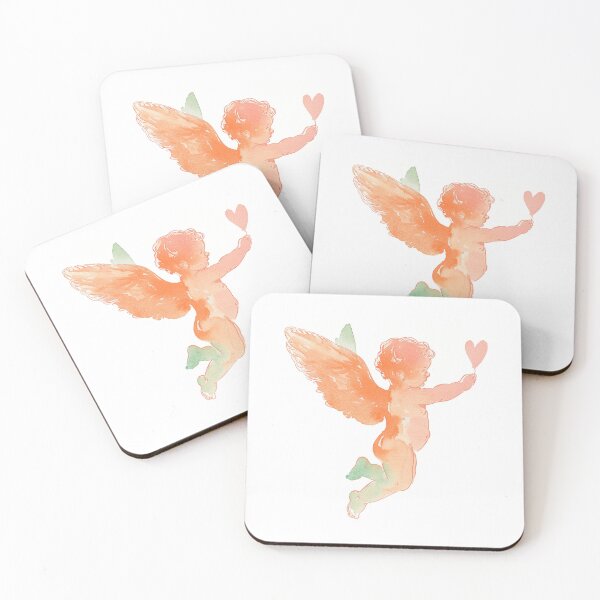 Item preview, Essential watercolor cartoon of flying CUPID designed and sold by PrintsByVickson.