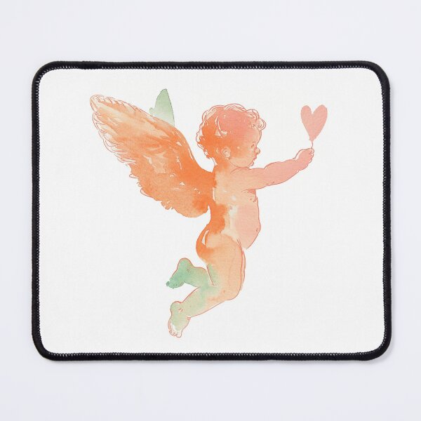 Item preview, Essential watercolor cartoon of flying CUPID designed and sold by PrintsByVickson.