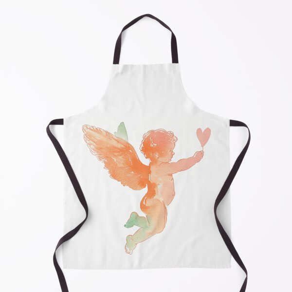 Item preview, Essential watercolor cartoon of flying CUPID designed and sold by PrintsByVickson.