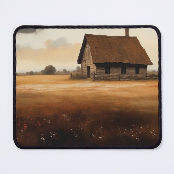 Aperçu de l'œuvre Peinture de ferme rustique vintage à la campagne créée et vendue par TheRedPixels.