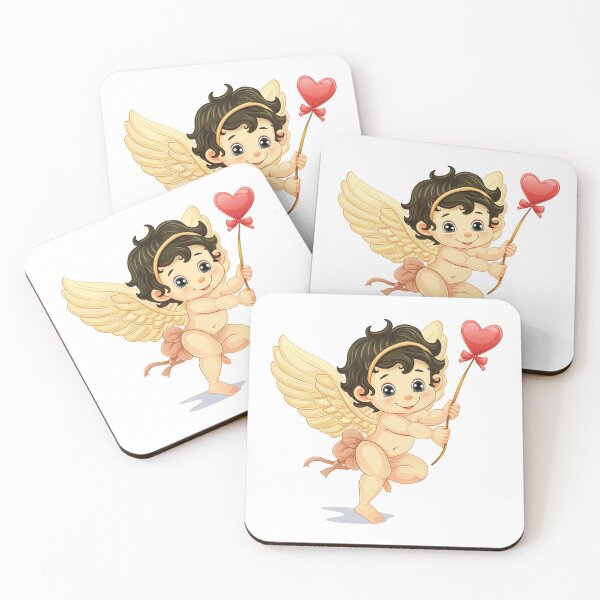 Item preview, Essential cartoon CUPID holding love balloon designed and sold by PrintsByVickson.