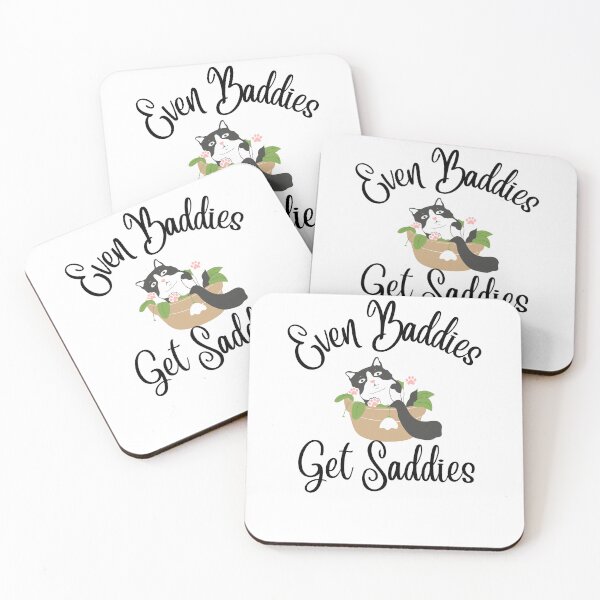 Item preview, Even Baddies Get Saddies Funny Cat Meme Cat Lover Cat Meme  designed and sold by Hamzakhotbi.