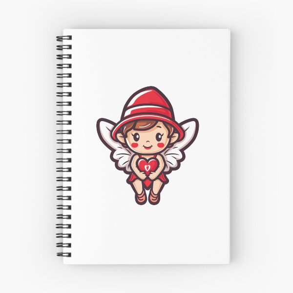 Item preview, Cute red thick line art cupid wearing hat designed and sold by PrintsByVickson.