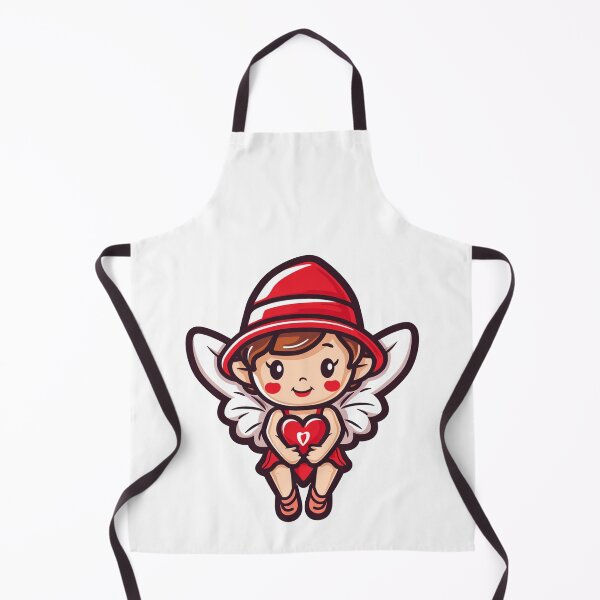 Item preview, Cute red thick line art cupid wearing hat designed and sold by PrintsByVickson.