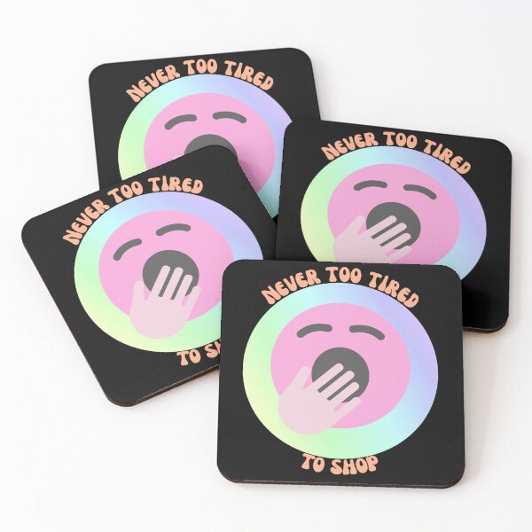 Item preview, Never Too Tired To Shop - Black Background Design designed and sold by TGAL2.