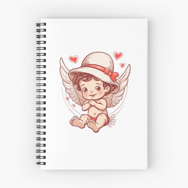 Item preview, Cute cupid wearing hat simplified line art designed and sold by PrintsByVickson.