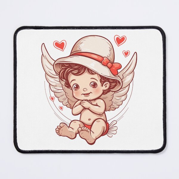 Item preview, Cute cupid wearing hat simplified line art designed and sold by PrintsByVickson.