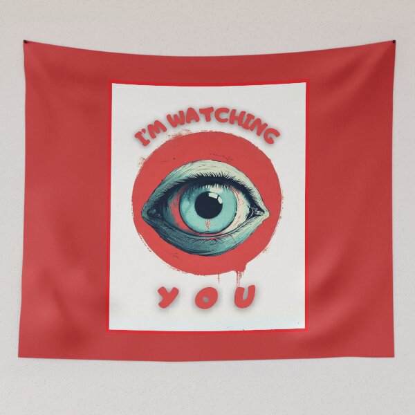 Item preview, i'm watching you, vintage eye graphics designed and sold by silent-violin.
