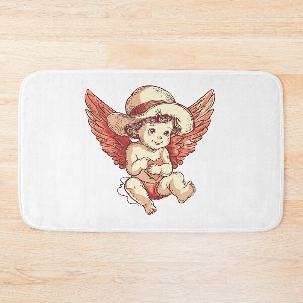 Item preview, Cute cupid holding love wearing hat simplified line art designed and sold by PrintsByVickson.