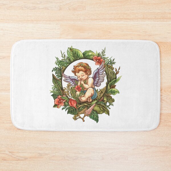 Item preview, Cupid in a style of circular detailed botanical illustrations designed and sold by PrintsByVickson.