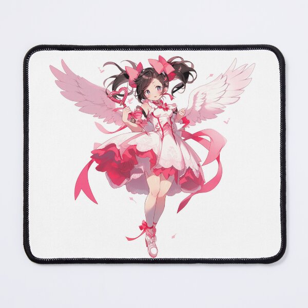 Item preview, Anime style cupid with wings in pink color designed and sold by PrintsByVickson.