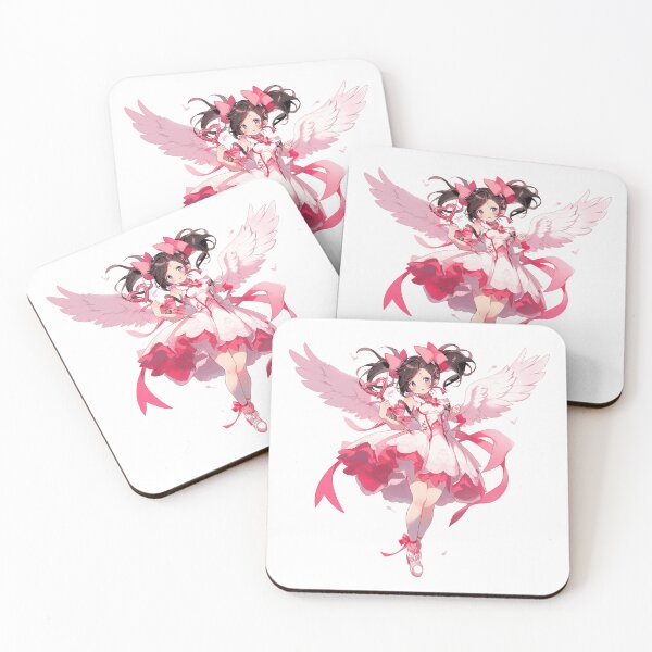 Item preview, Anime style cupid with wings in pink color designed and sold by PrintsByVickson.