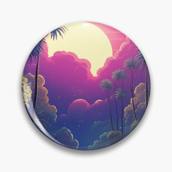 Item preview, Island Synth Sunset: Lush Tropical Waves designed and sold by Mullet Monkey.