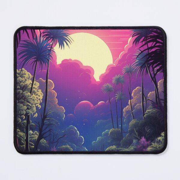 Item preview, Island Synth Sunset: Lush Tropical Waves designed and sold by Mullet Monkey.