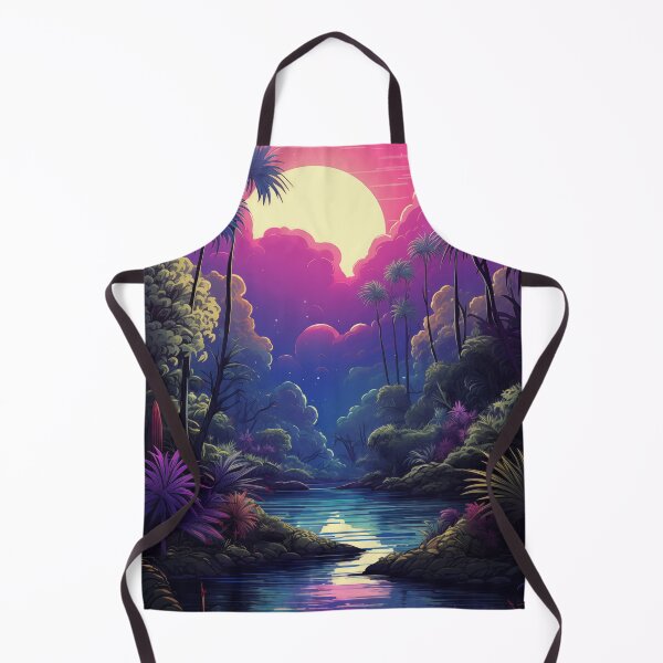 Item preview, Island Synth Sunset: Lush Tropical Waves designed and sold by Mullet Monkey.