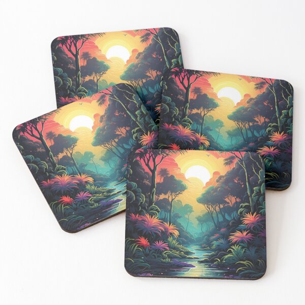 Item preview, Tropical Vibes Unleashed: Synthwave Paradise designed and sold by Mullet Monkey.