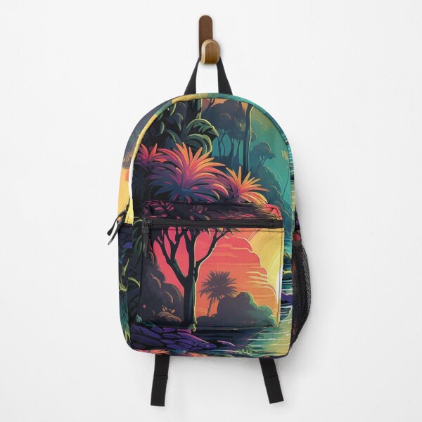 Item preview, Tropical Vibes Unleashed: Synthwave Paradise designed and sold by Mullet Monkey.