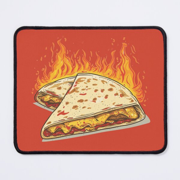 Item preview, Flaming Quesadilla Delight Cute Soft Color Mural Art Style designed and sold by zax454.