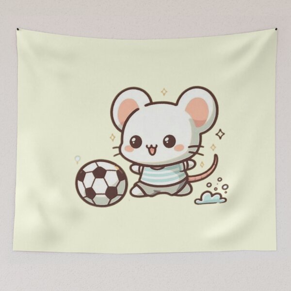 Item preview, Cute mouse playing soccer  designed and sold by Culmika.