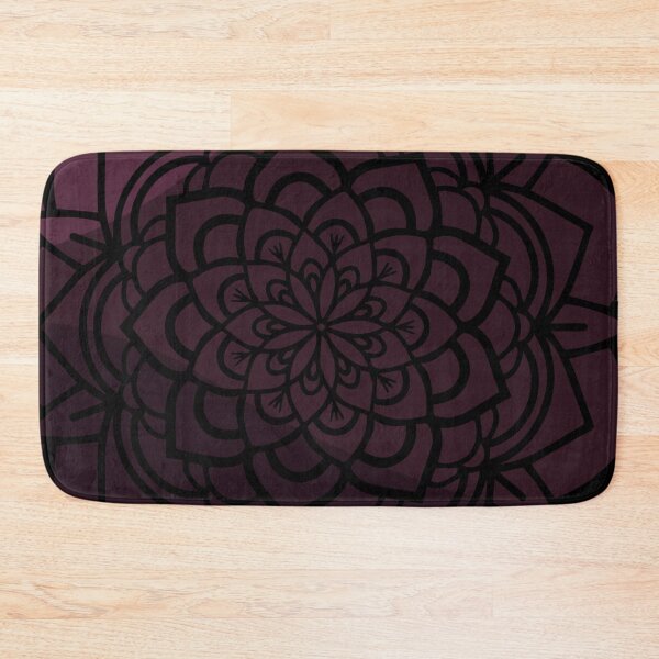 Item preview, Burgundy  and Black Gradient Mandala Flower designed and sold by LemonFun.