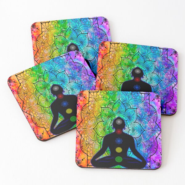 Item preview, Tibetan Chakras, rainbow mandala, buddhist, lotus, abstract art designed and sold by MayGreenAbgrall.
