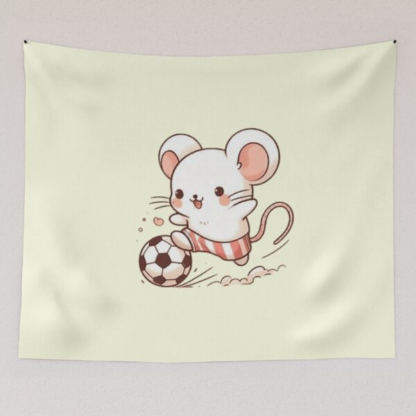 Item preview, Cute mouse playing soccer  designed and sold by Culmika.