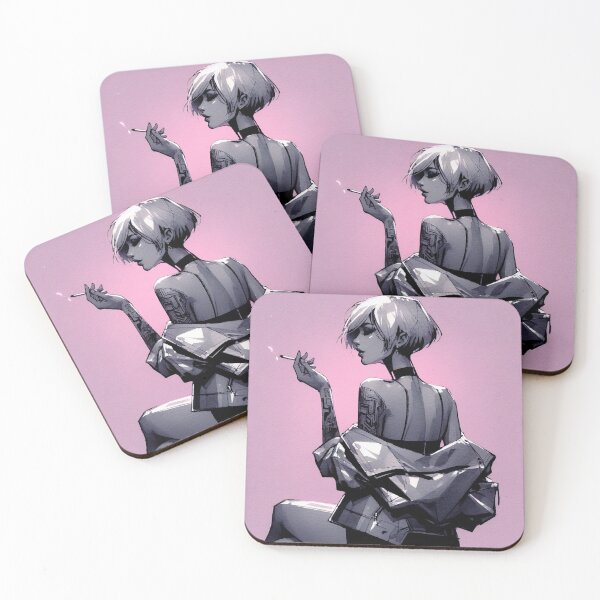 Item preview, Cyberpunk Neo Noir Pink Girl designed and sold by RESToRAPTOR.