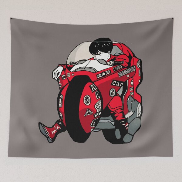 Artikelvorschau, Akira Kaneda auf dem Motorrad entworfen und verkauft von EmmaEvans82Art.