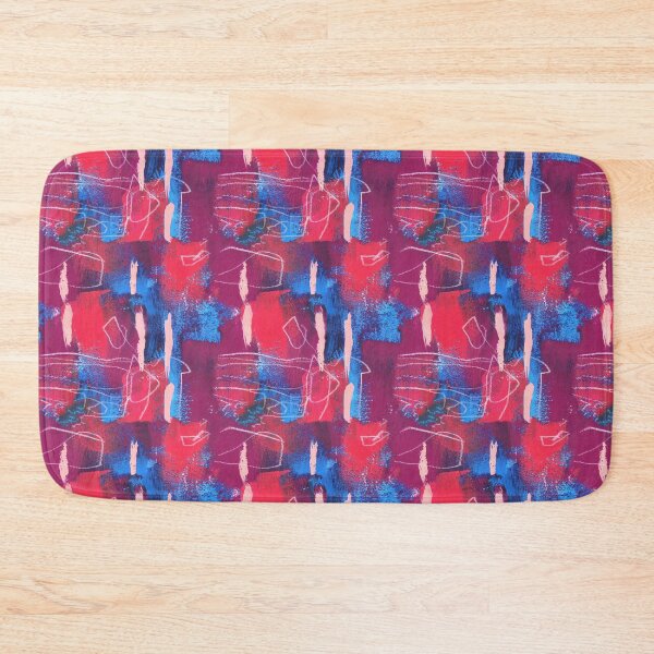 Item preview, Abstract Paint Strokes // Pink & Blue designed and sold by LaraElsieDesign.