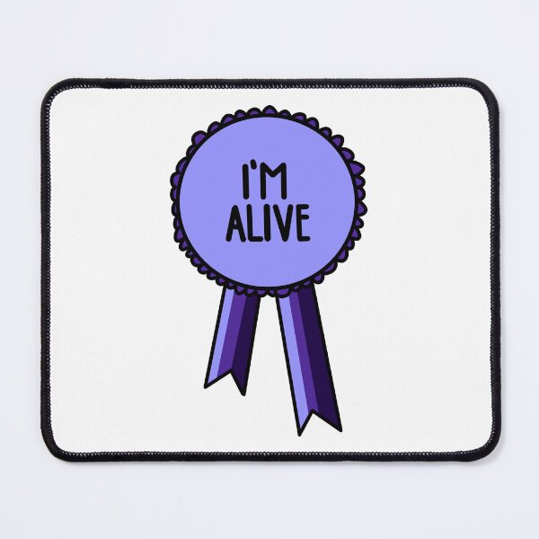 Item preview, I'm Alive Ribbon Purple designed and sold by CJ Vanderbeek.
