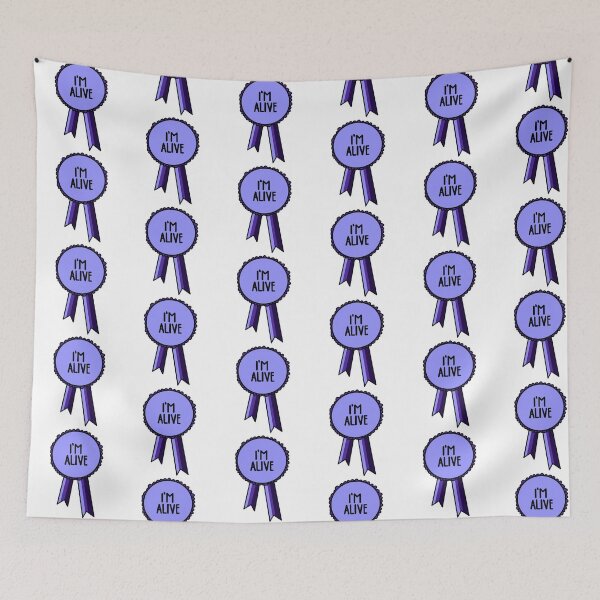 Item preview, I'm Alive Ribbon Purple designed and sold by CJ Vanderbeek.