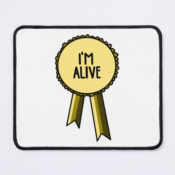 Item preview, I'm Alive Ribbon Gold designed and sold by CJ Vanderbeek.
