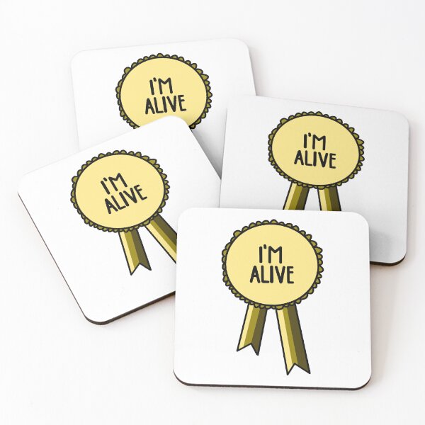 Item preview, I'm Alive Ribbon Gold designed and sold by CJ Vanderbeek.