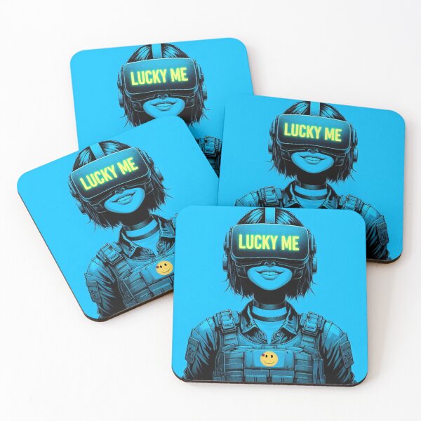 Item preview, Cyberpunk neo noir "LUCKY ME" girl designed and sold by RESToRAPTOR.