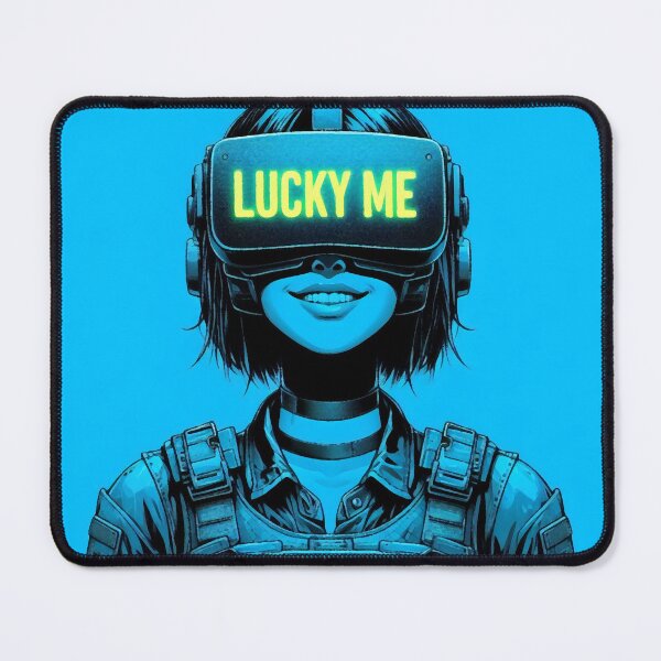 Item preview, Cyberpunk neo noir "LUCKY ME" girl designed and sold by RESToRAPTOR.