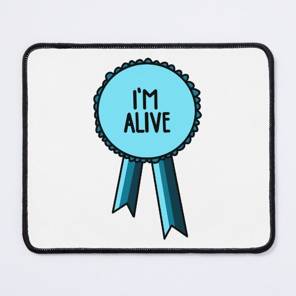 Item preview, I'm Alive Ribbon Blue designed and sold by CJ Vanderbeek.