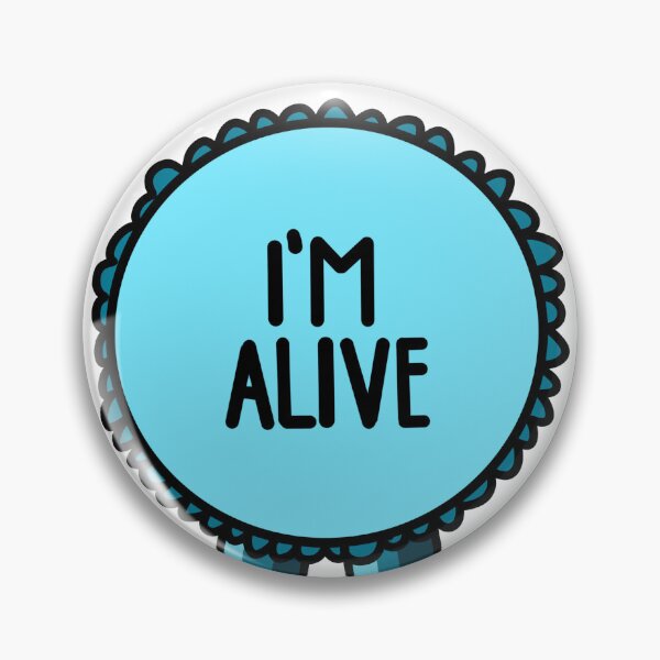 Item preview, I'm Alive Ribbon Blue designed and sold by CJ Vanderbeek.